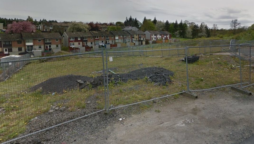 Land earmarked for three housing blocks at Allison Crescent.