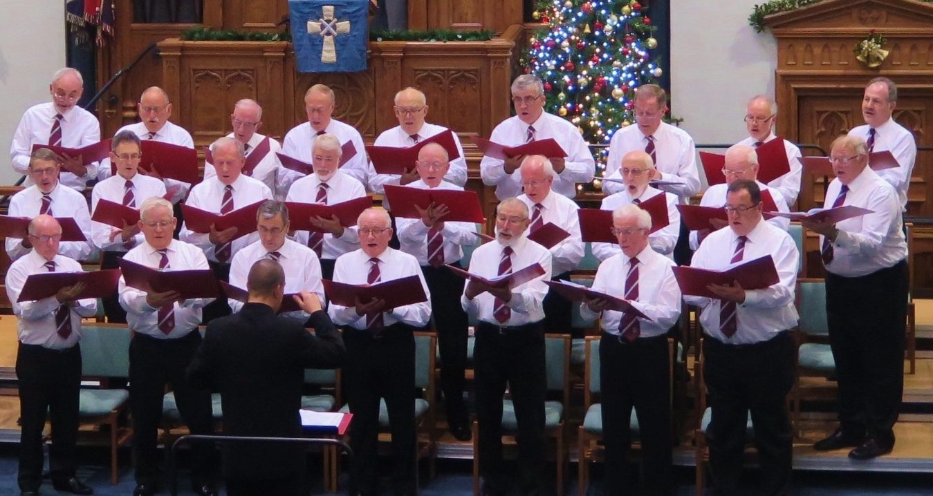 The choir performing at Christmas.