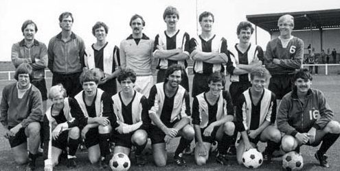 Manchester United legend George Best lining up with Arbroath Vics in 1982.