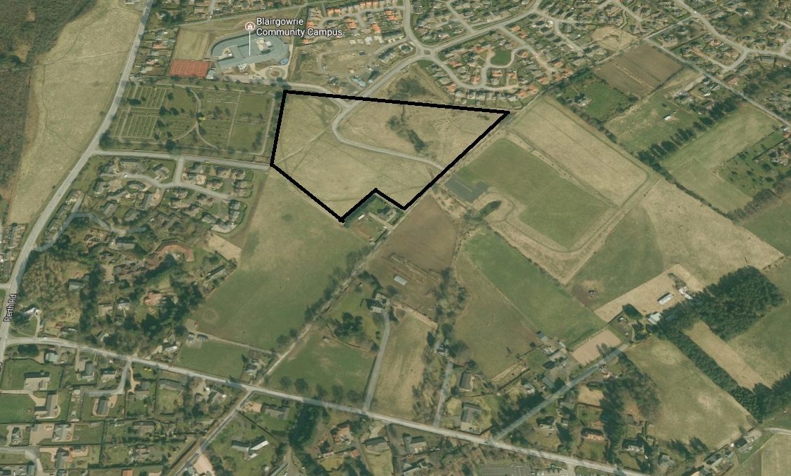 Map shows Stewart Milne site on edge of Blairgowrie