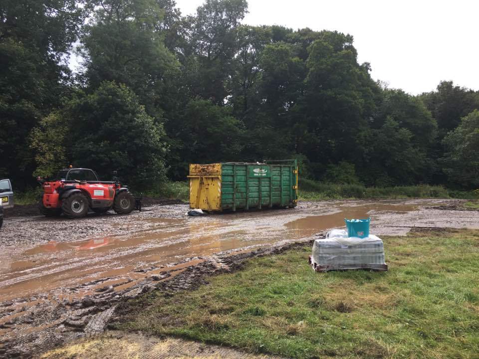 parts of Camperdown Park are still muddy after the festival.