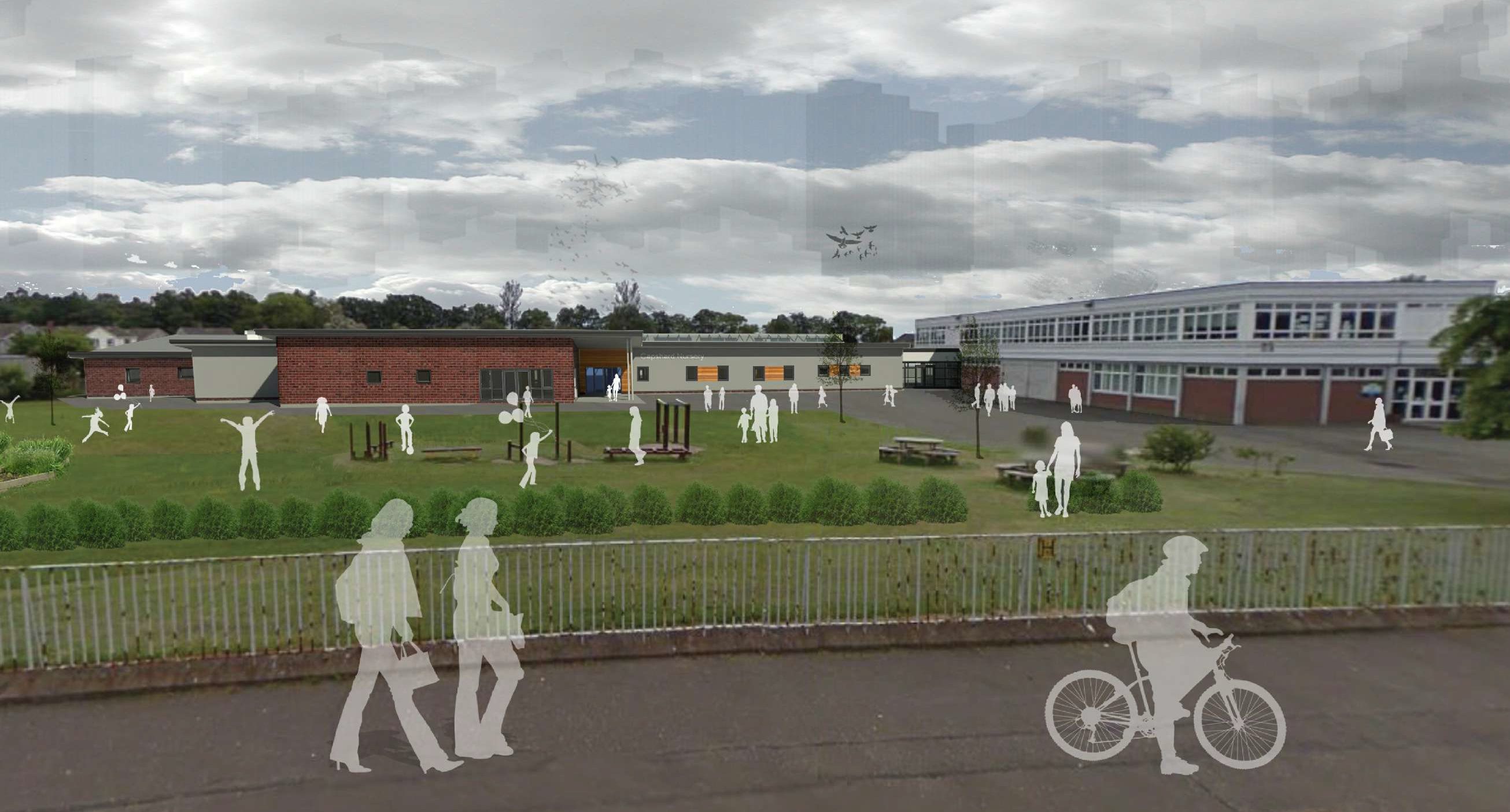 An artist impression of how the new extension will look.