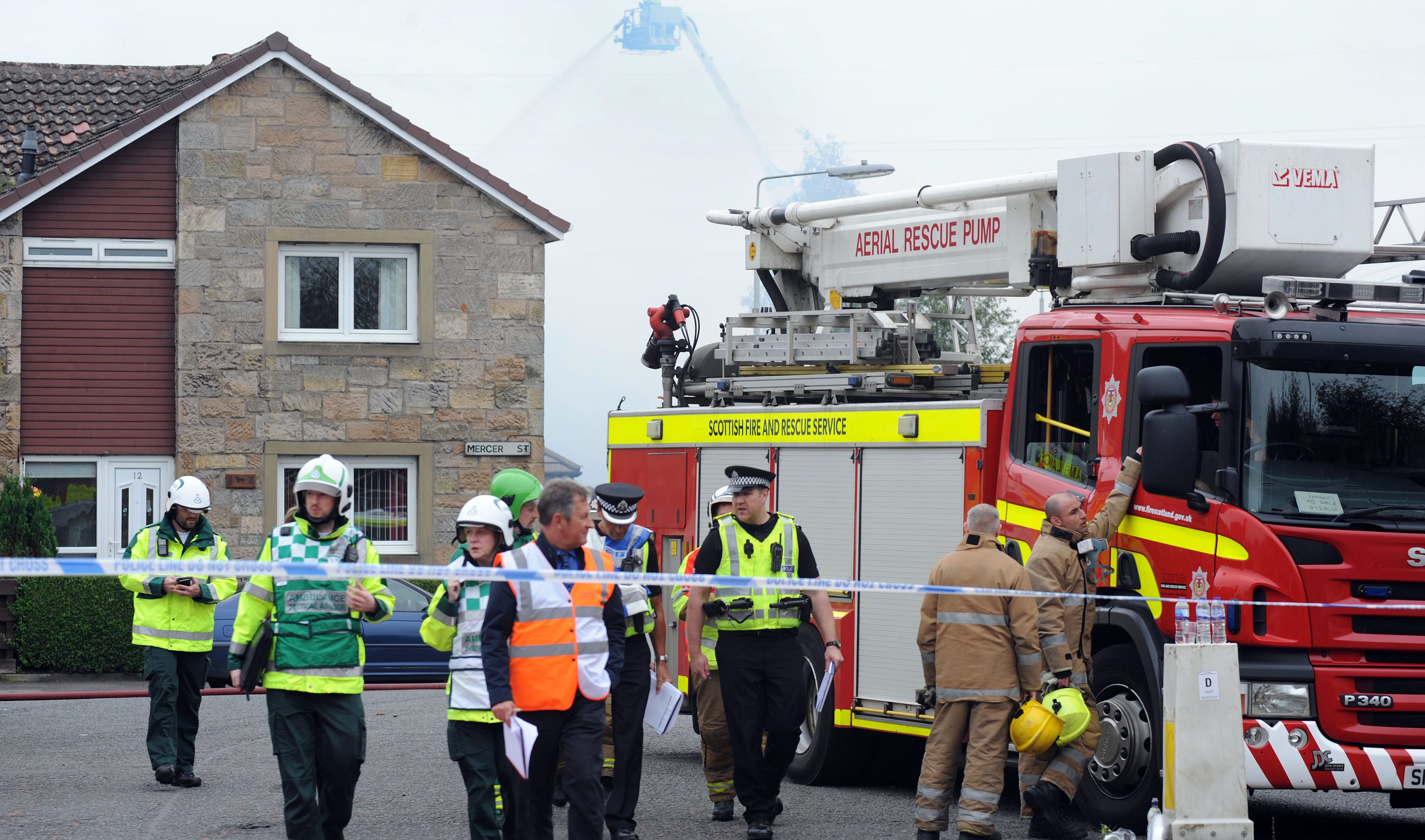 Forth Bay nursing home at the height of the blaze.