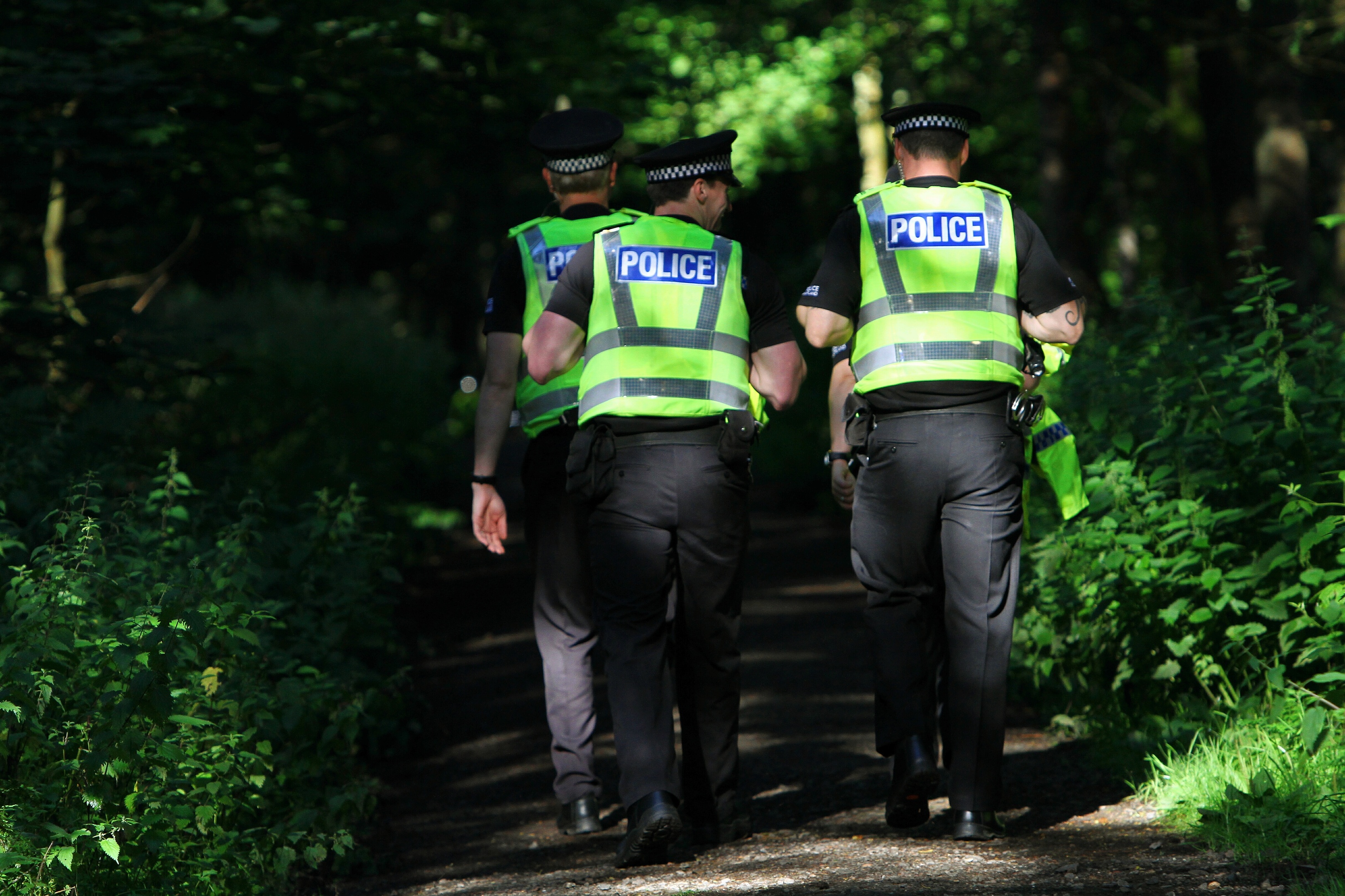 Police officers at Templeton Woods