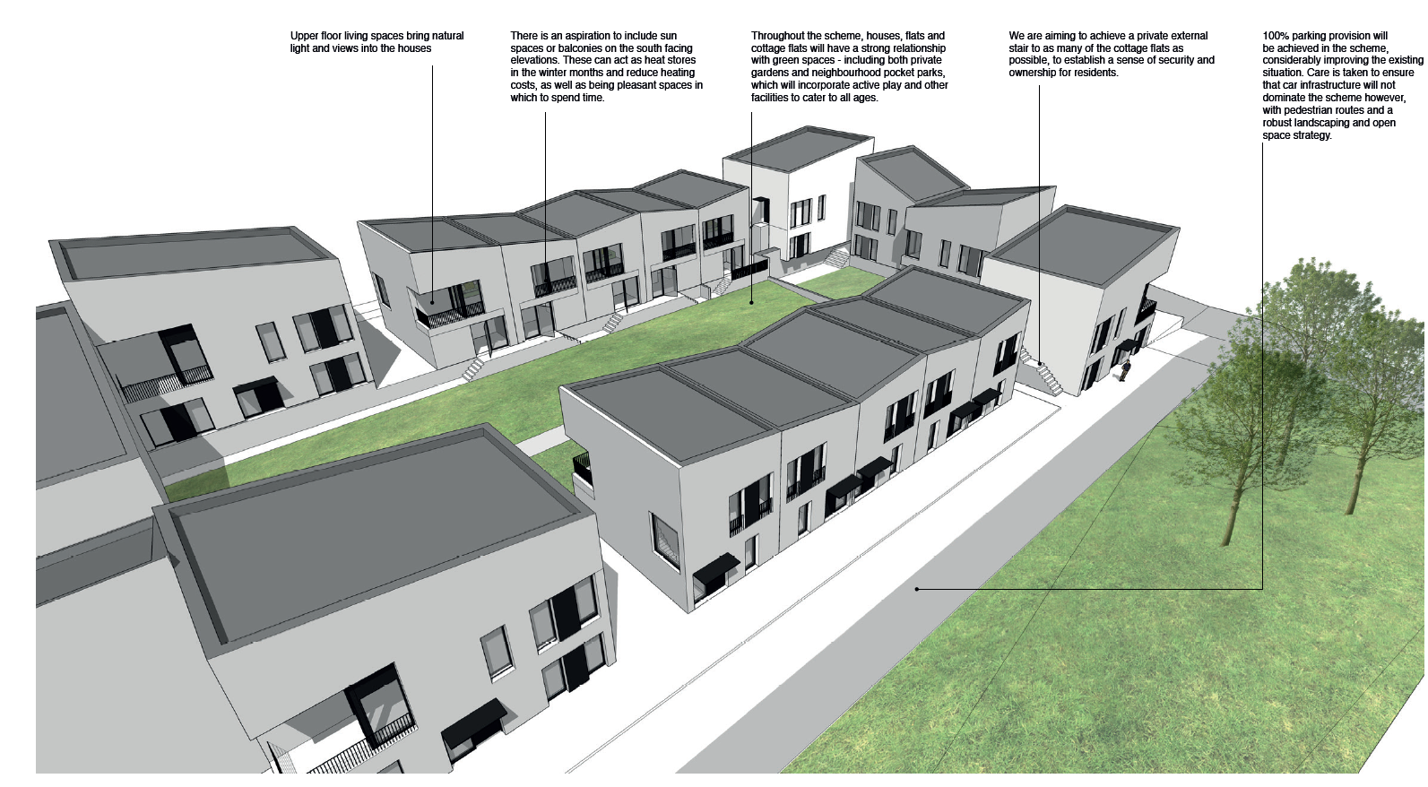 An example of what the new homes in the area would look like.
