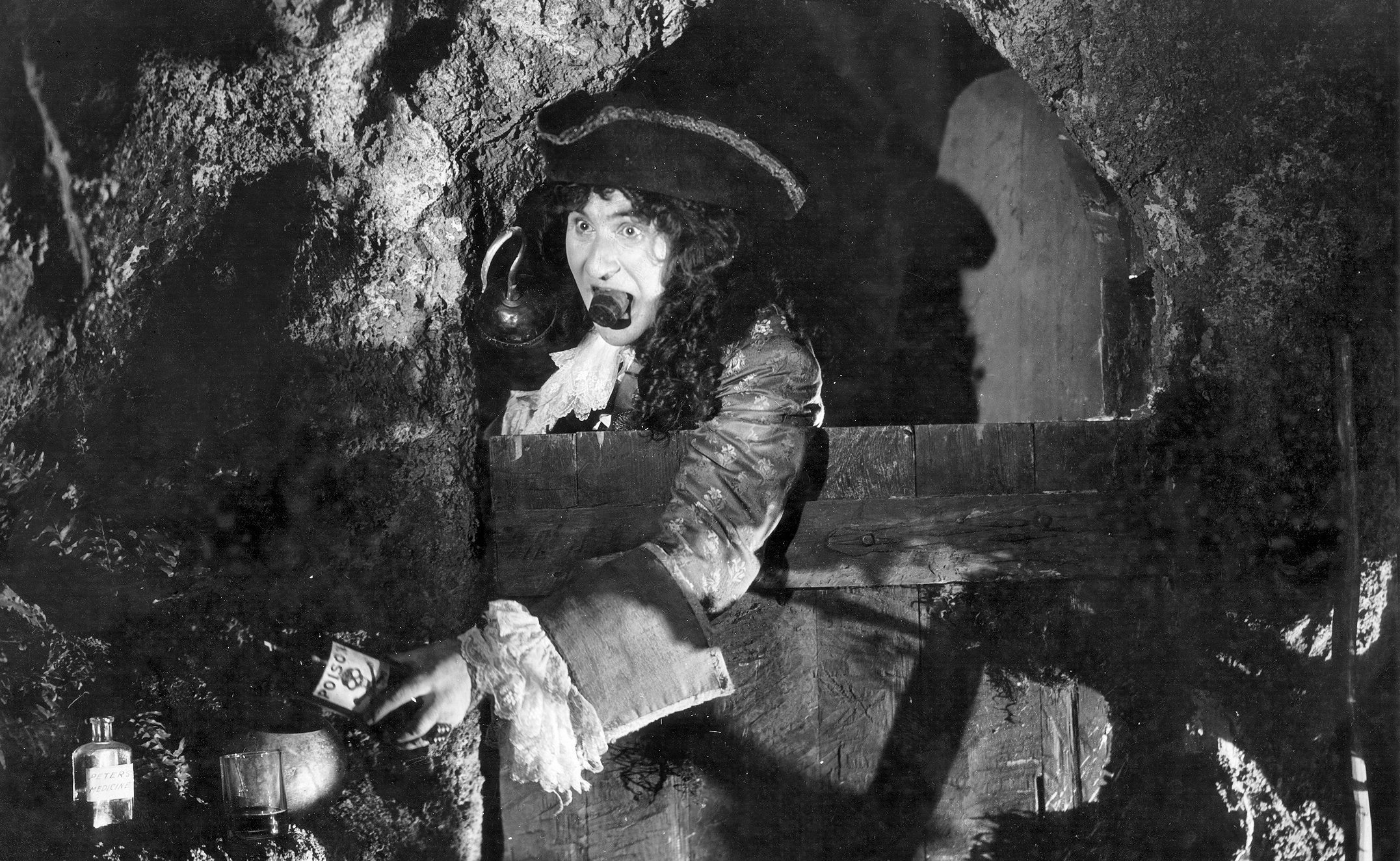 A scene from the classic 1924 movie featuring Ernest Torrance as Captain Hook.