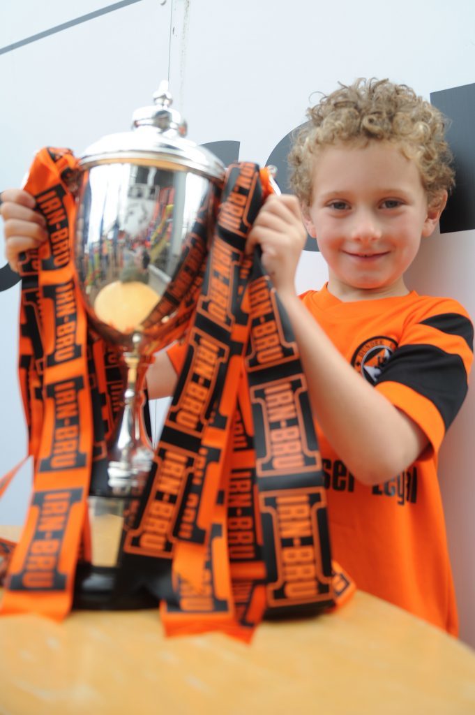 With the Irn Bru Cup, Liam Janes (6).