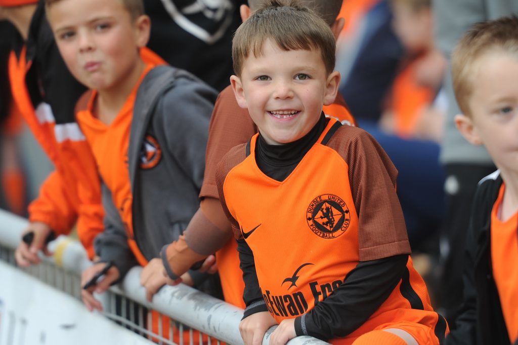 100 lucky young Dundee United fans won the opportunity to compete against the first team squad.