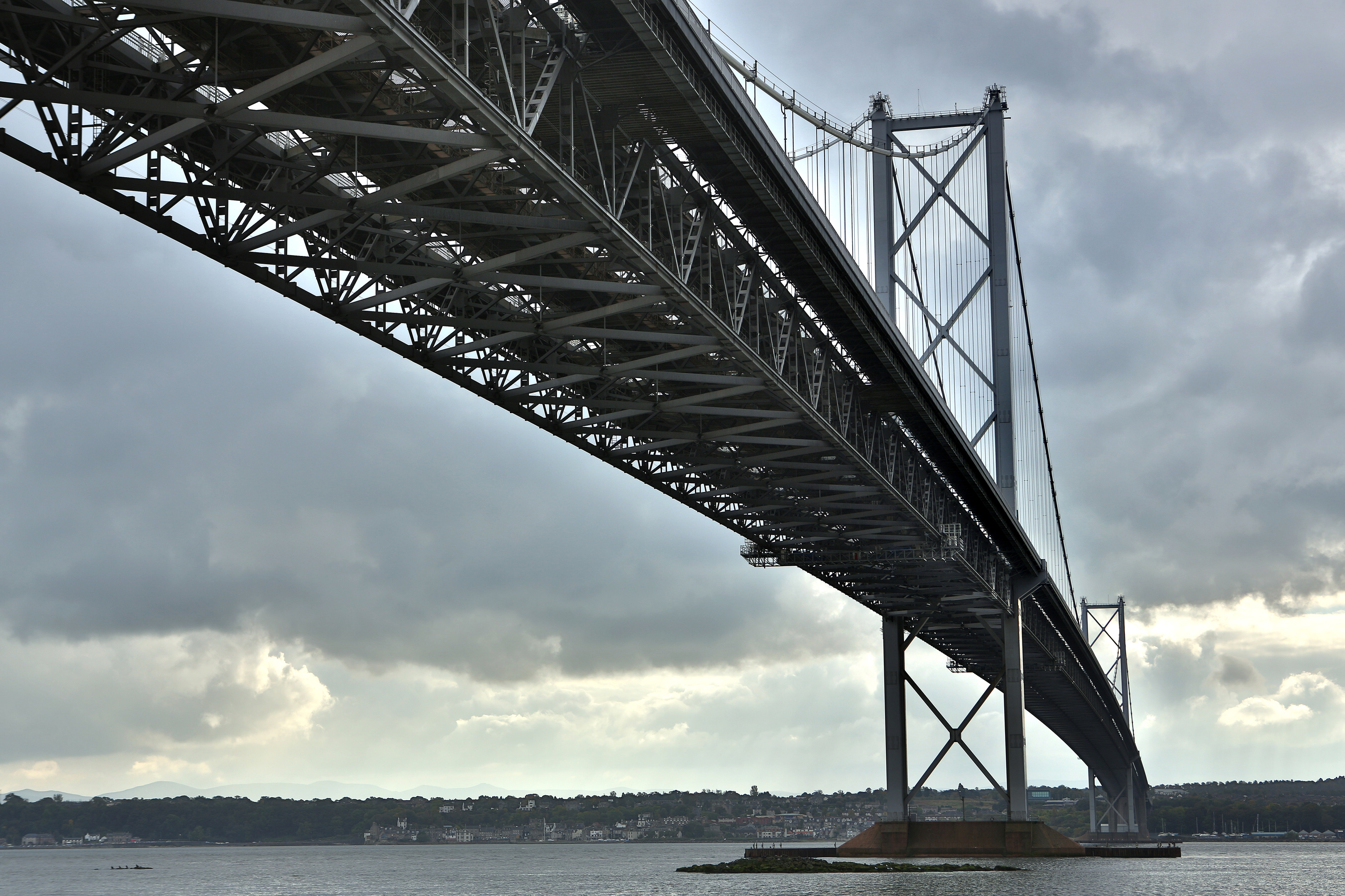 The Forth Road Bridge.