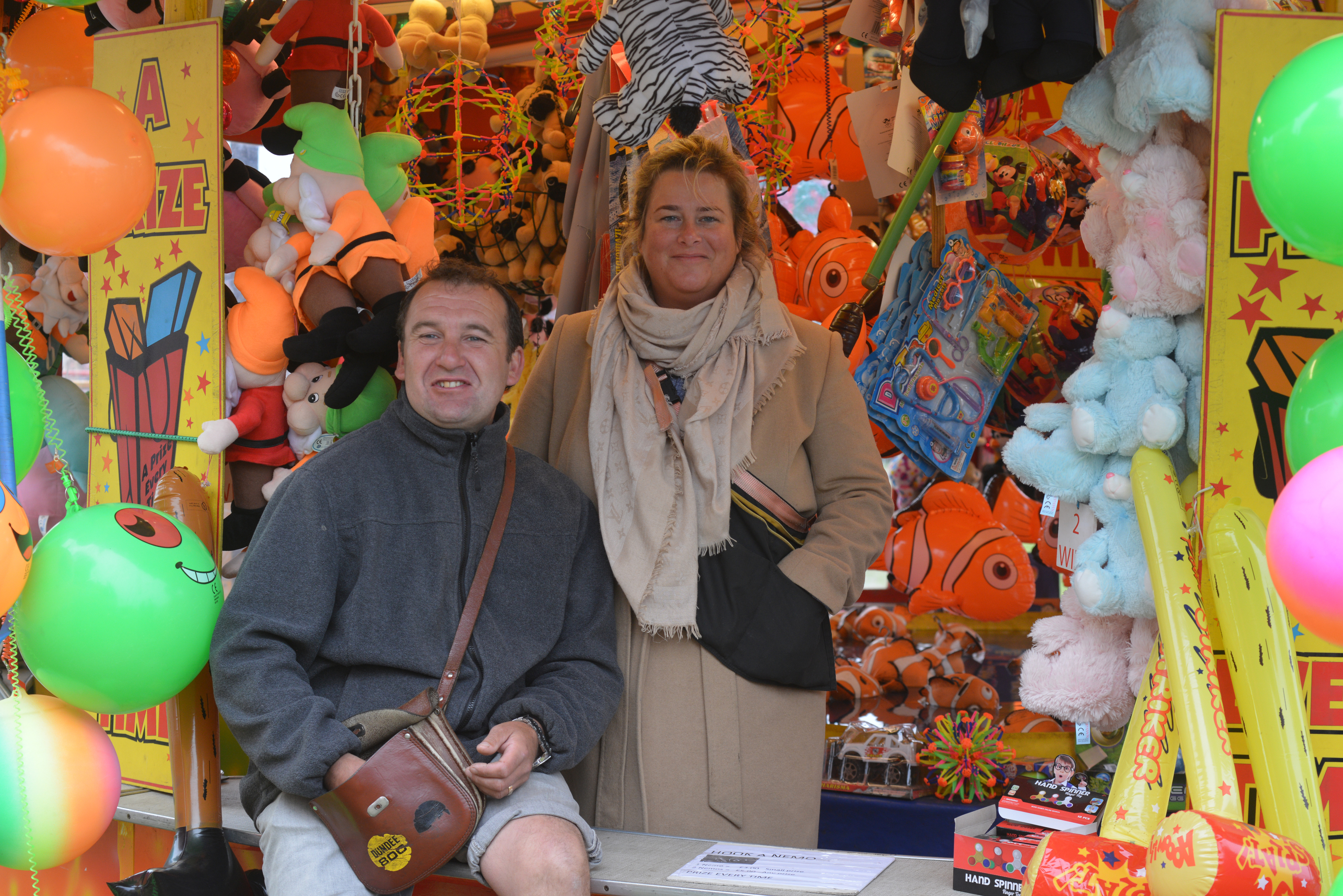 Children's ride operator Scott Nutter and his wife Nova.