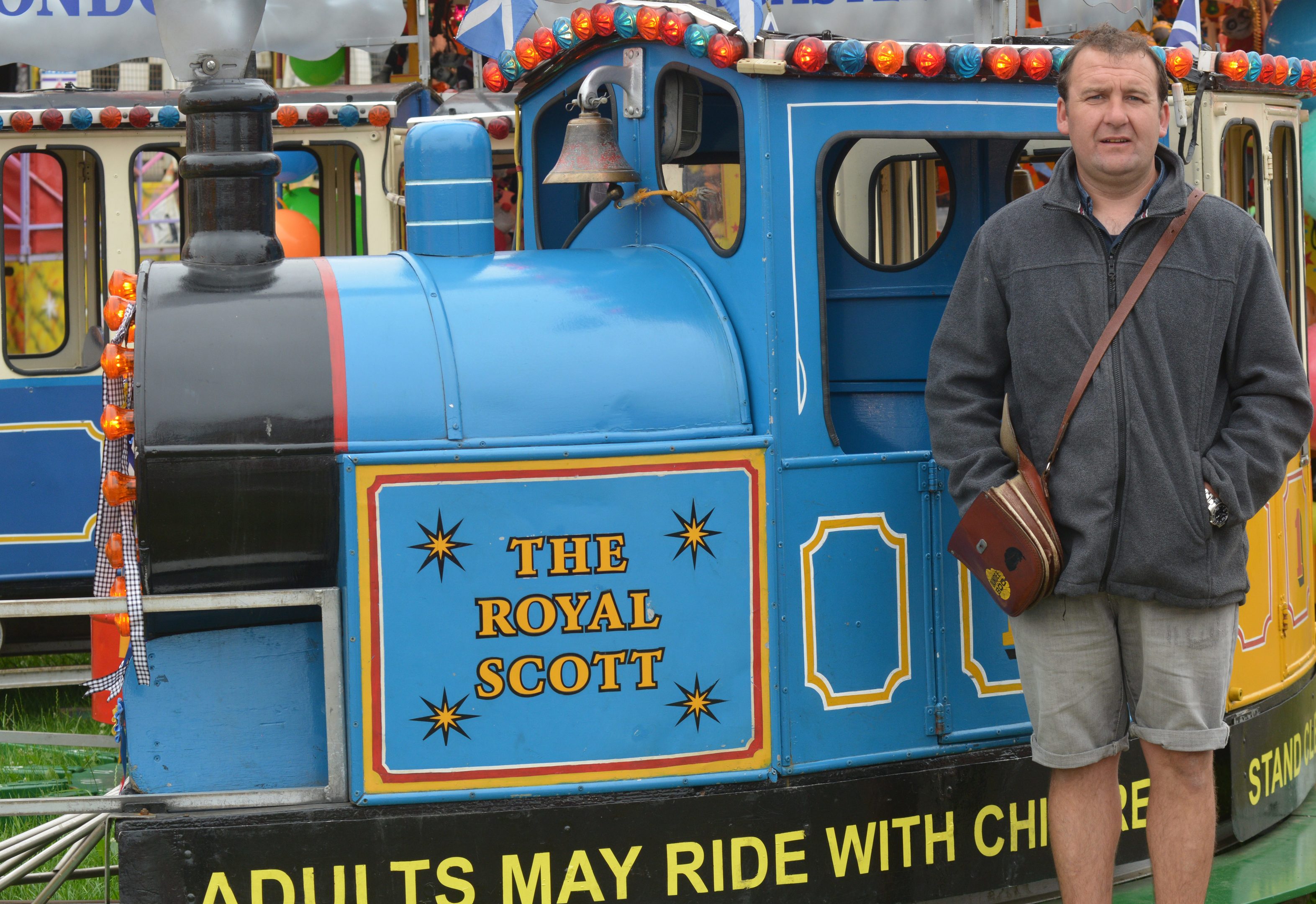 Scott Nutter with his Royal Scott train in Burntisland