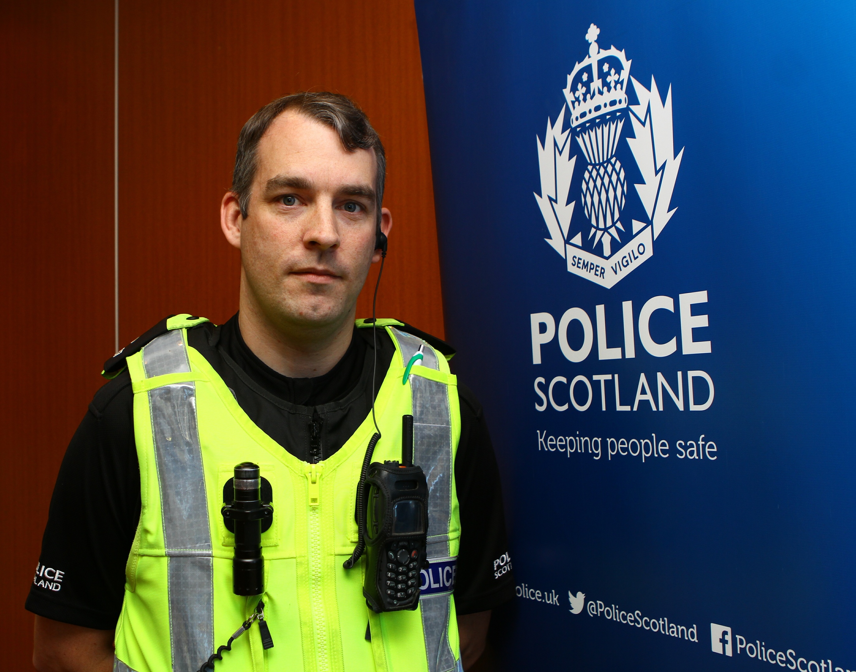 PC North issued a warning about doorstep crime at a press conference in Bell Street.