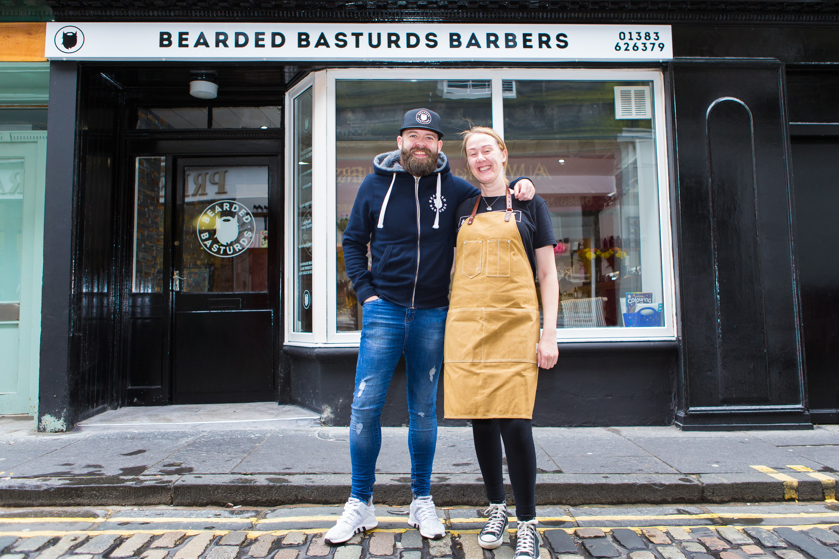 Salon Director Arlene MacGillvray and Craig McKay at the new shop in Bruce Street,