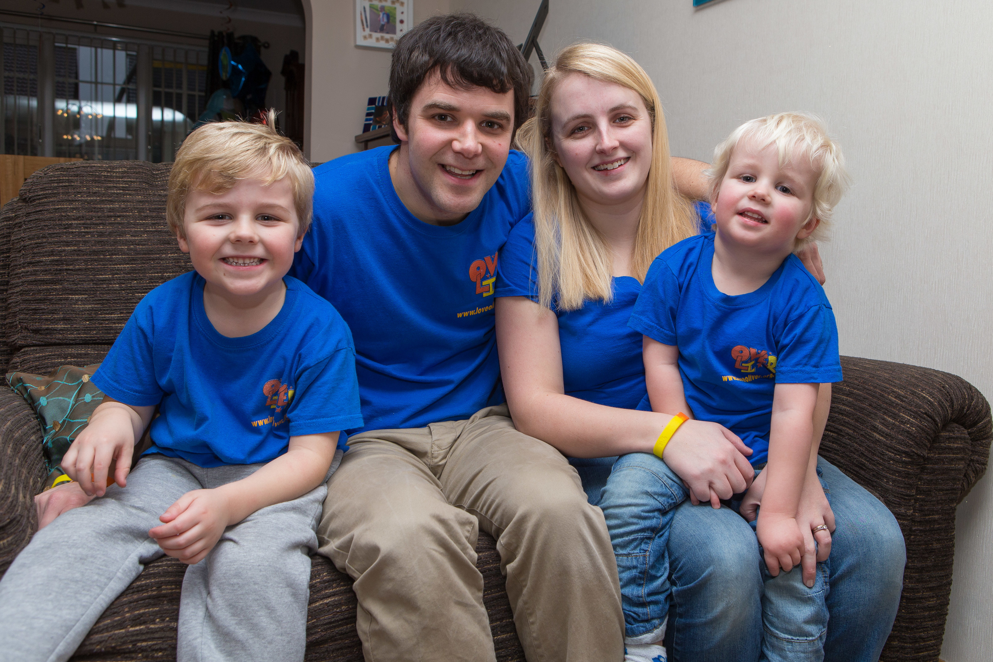 Andy and Jennifer Gill with children Micah and Rory.