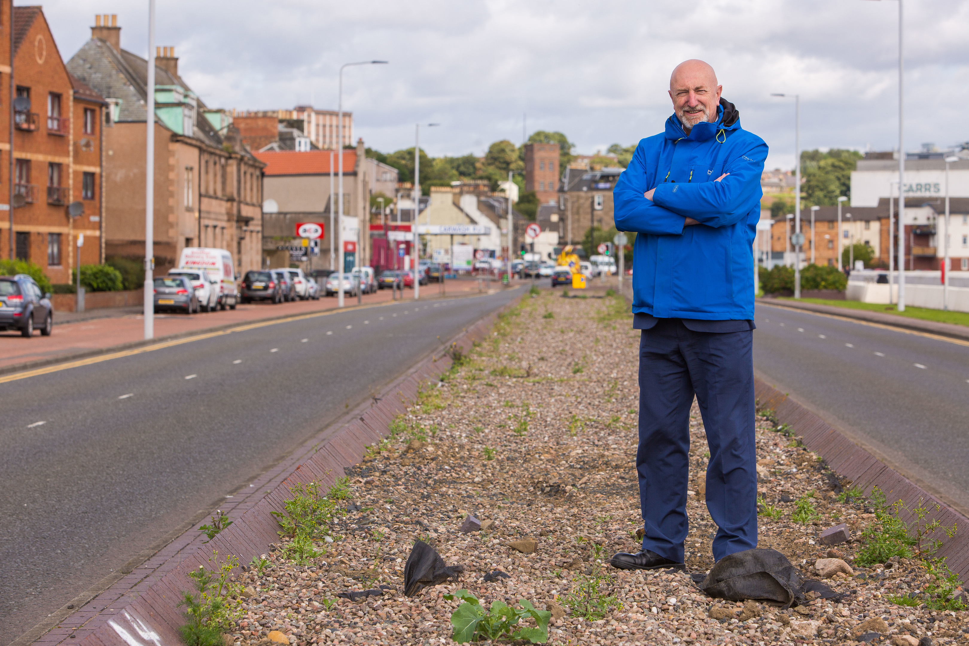 Neil Crooks on the Esplanade where the road system will change to open up the waterfront.