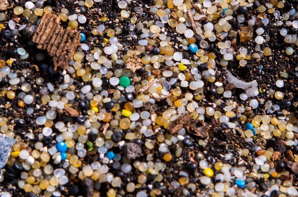 Thousands of plastic nurdles washed up on the shore in North Queensferry,
