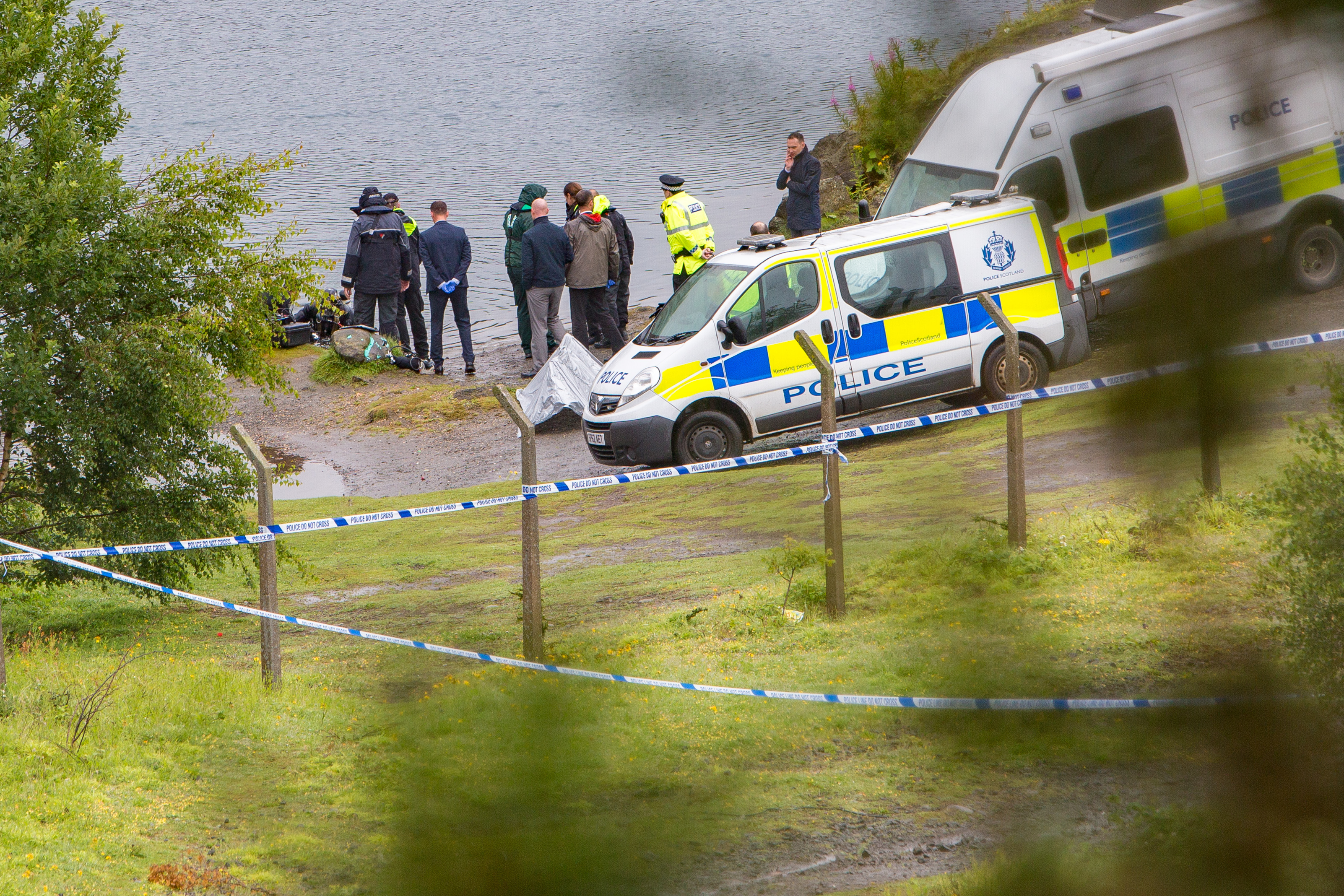 Police searching for Kelda Henderson after the tragedy at Prestonhill Quarry in July 2017.