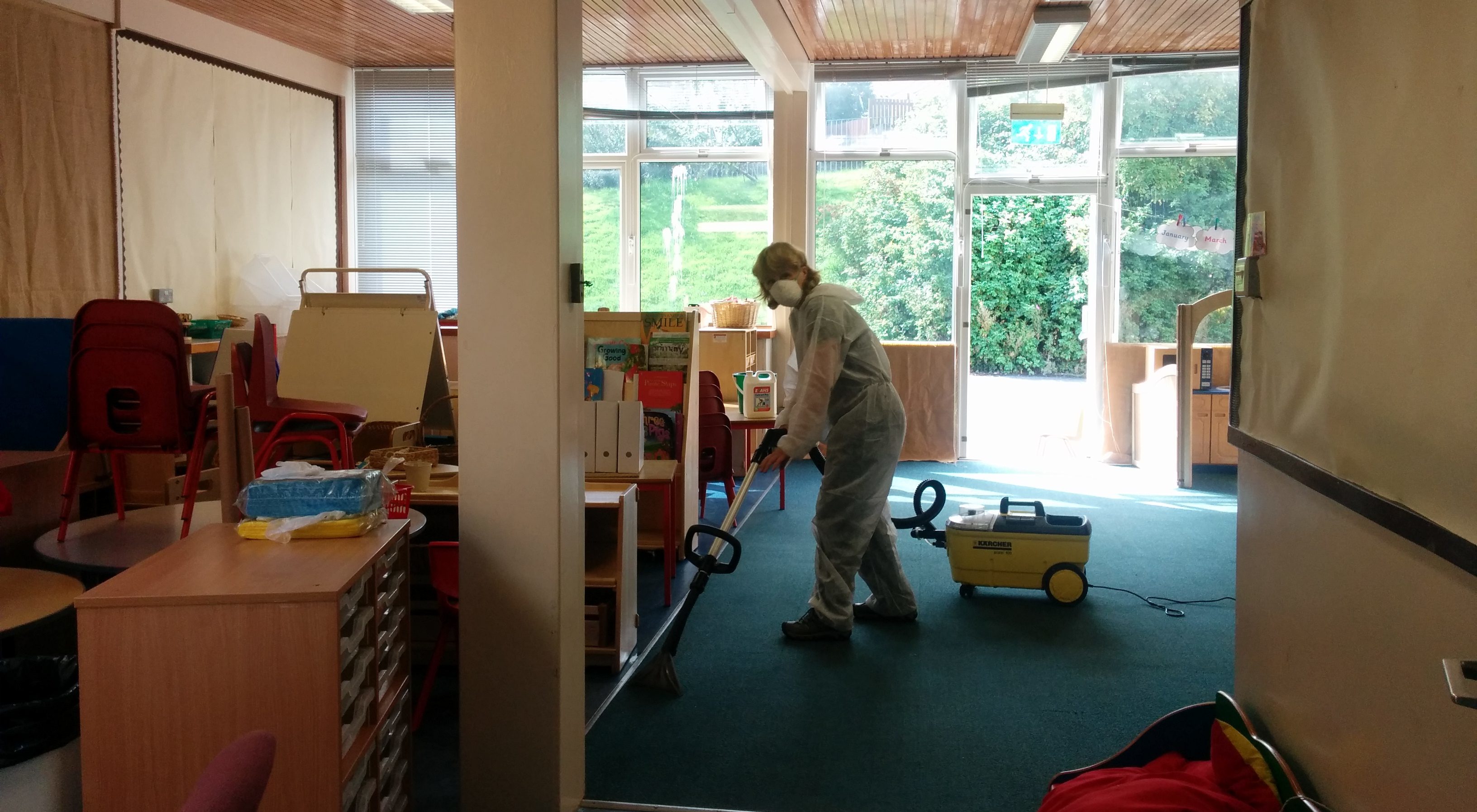 The clean up at Torbain primary and nursery is in full swing