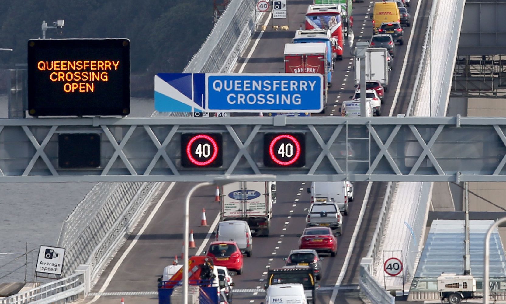 The 40mph limit will eventually rise to 70mph, with the Queensferry Crossing classed as motorway.