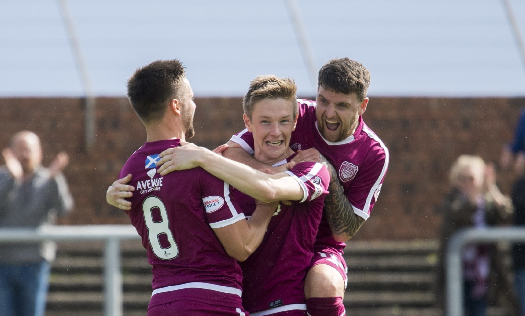 Blair Yule celebrates his goal.