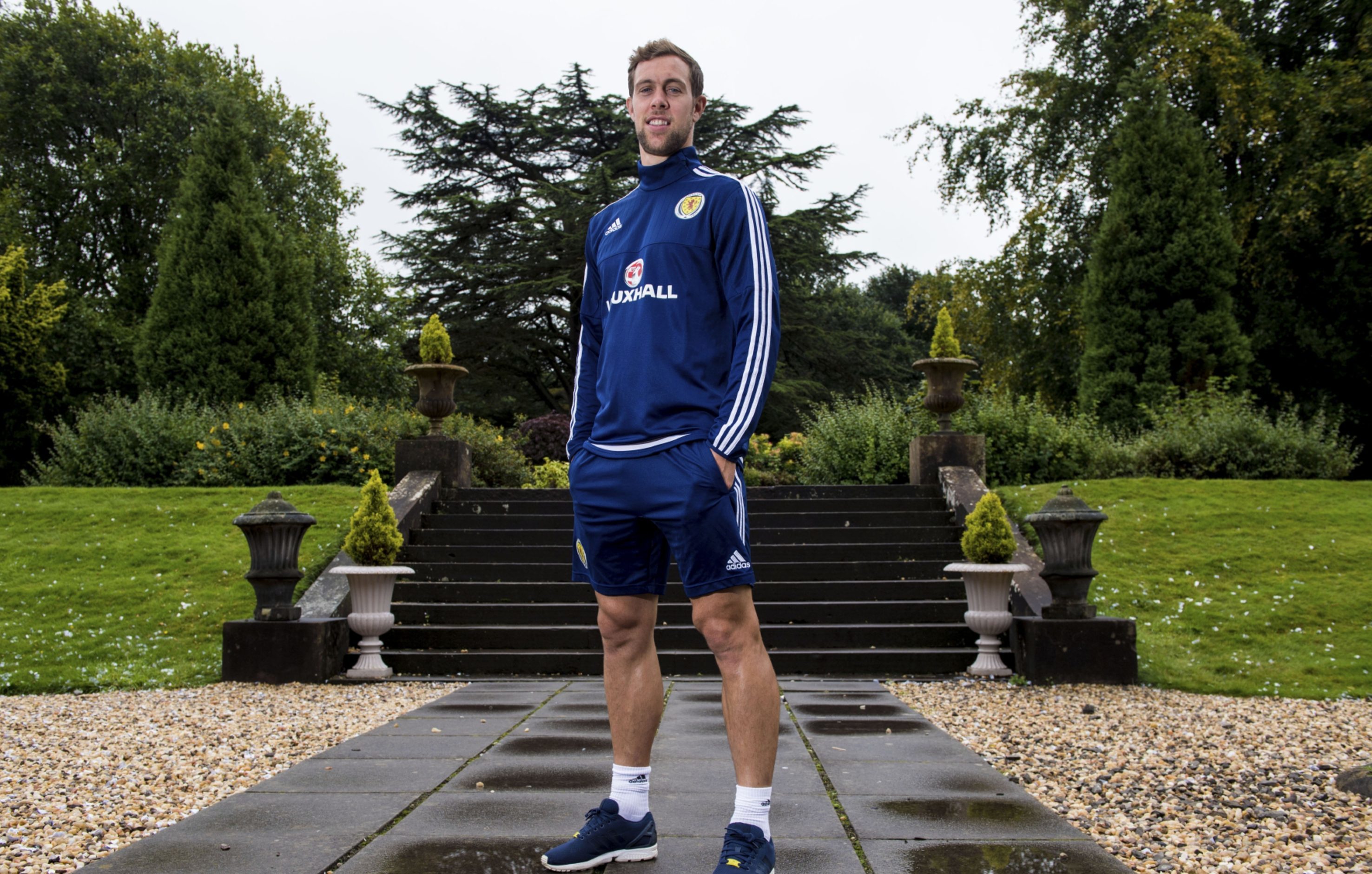 Steven Whittaker takes a break from training at Mar Hall.