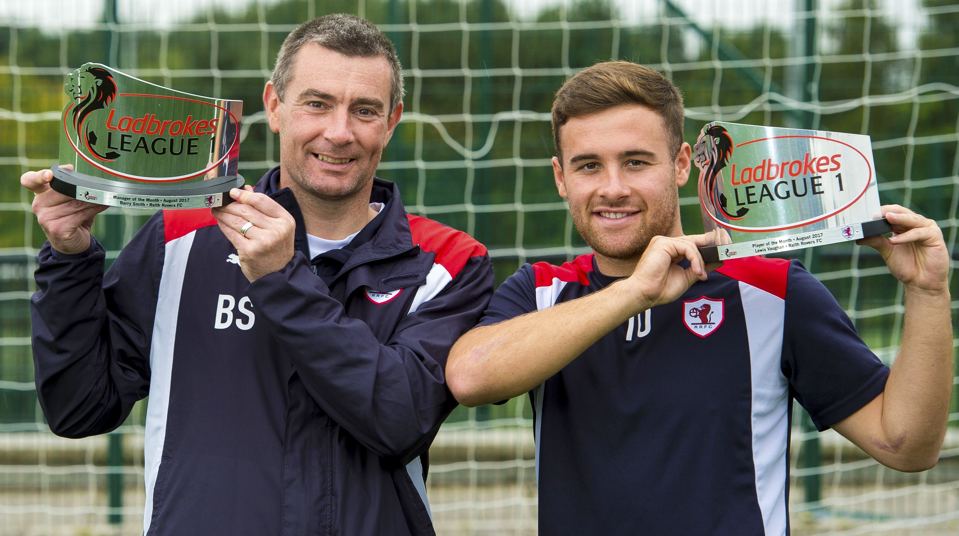 Barry Smith, left, and Lewis Vaughan with their awards earlier this week.