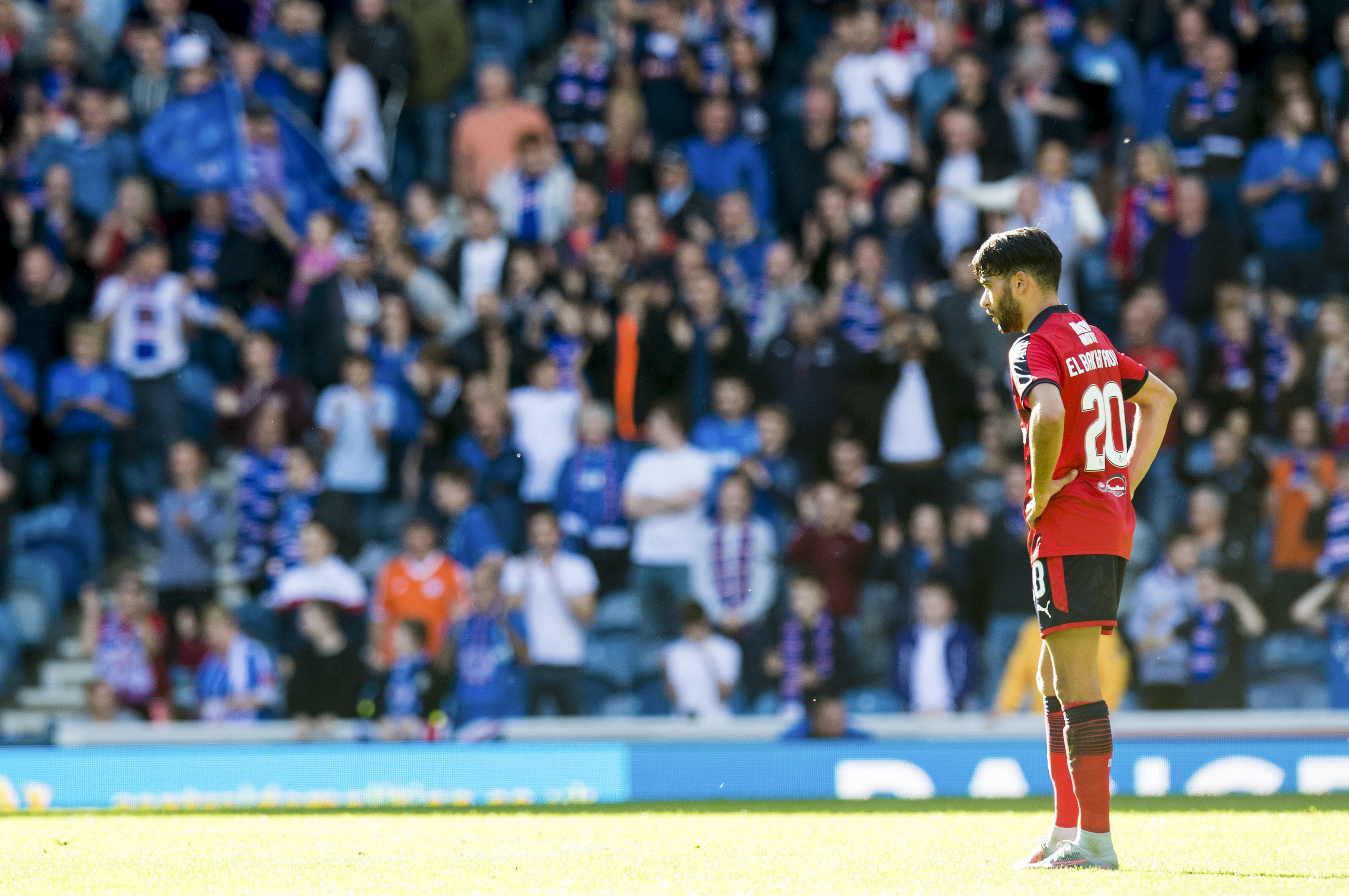 It was dejection for Faissal El Bakhtaoui and his Dundee team-mates at Ibrox.