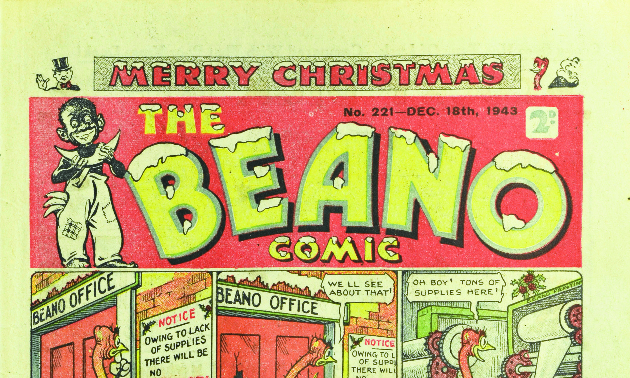 Beano Comic no. 221 December 18, 1943.