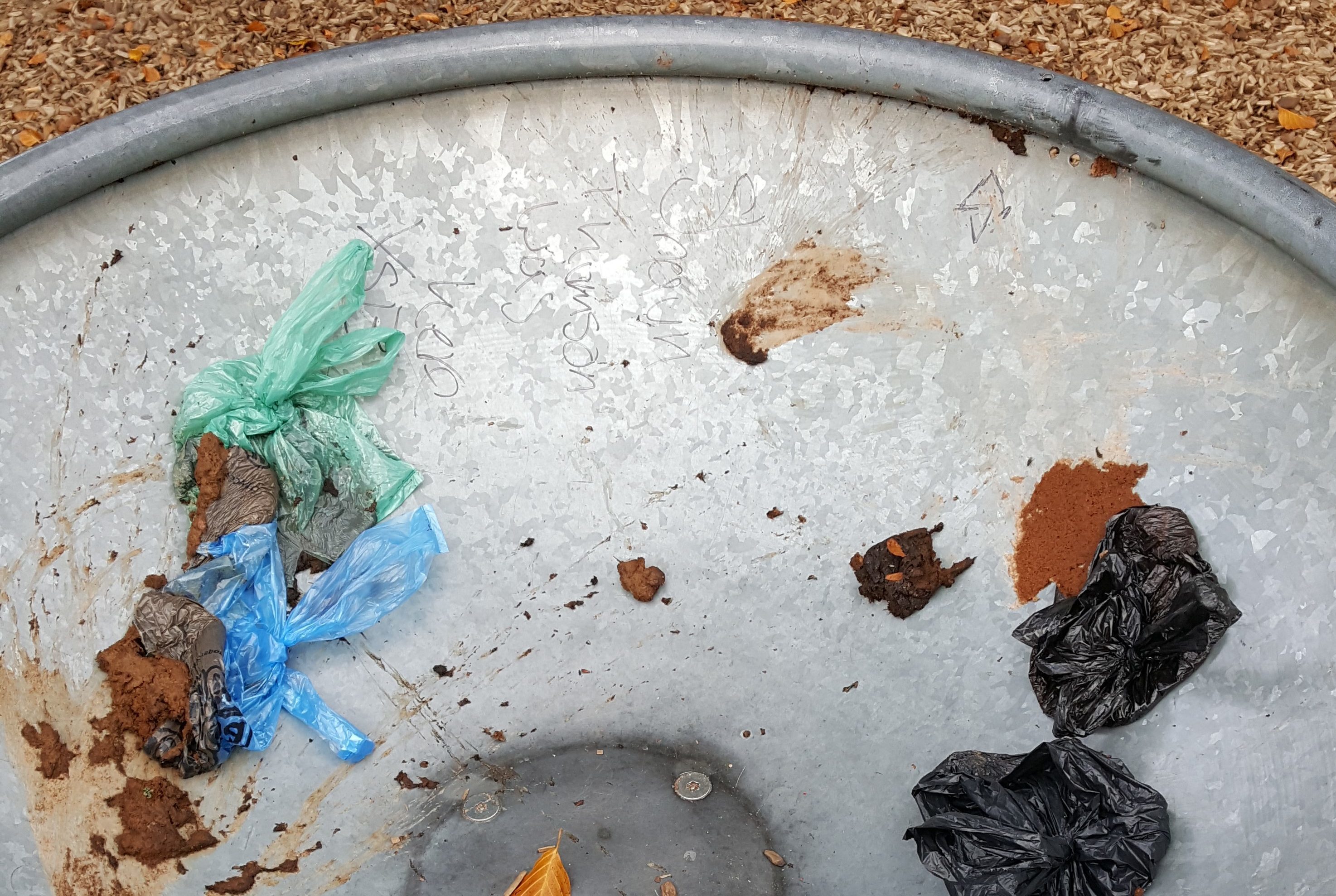 Dog mess thrown over play equipment at Carnoustie House Grounds.