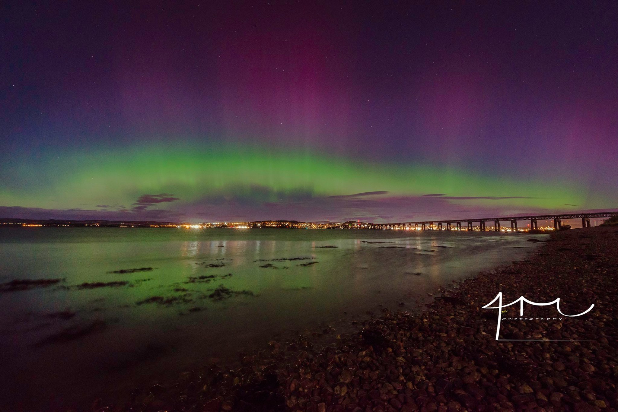 Marta Krakowiecka's photo of the aurora above Dundee in the early hours of Friday morning.