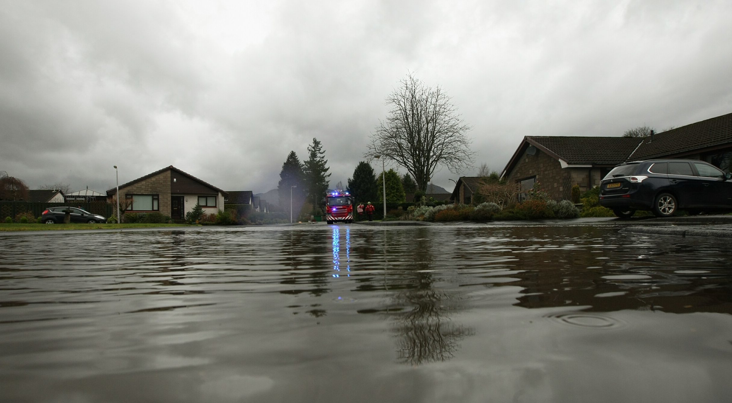 Flooding in Comrie.