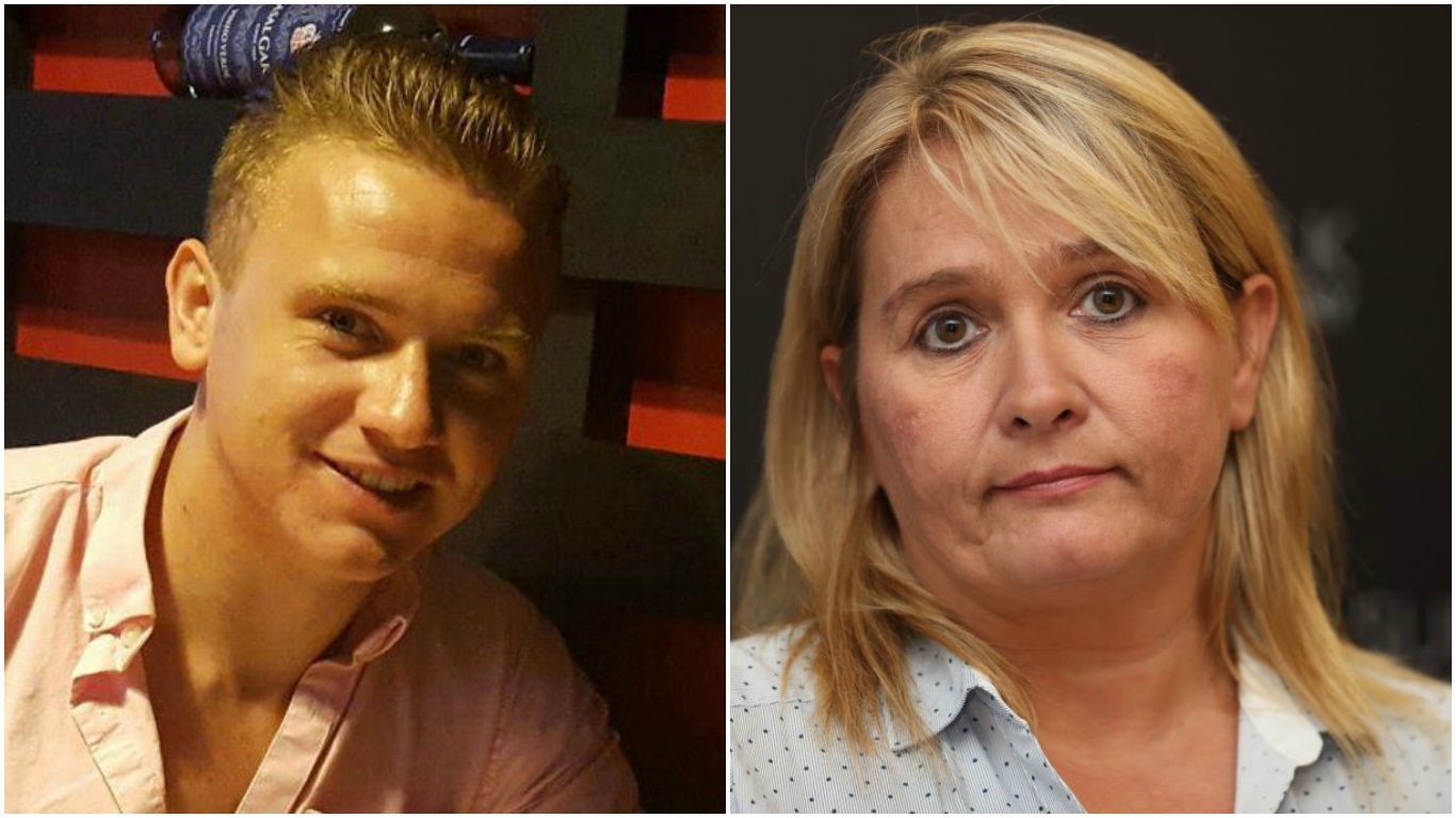 Corrie McKeague and his mum Nicola Urquhart.