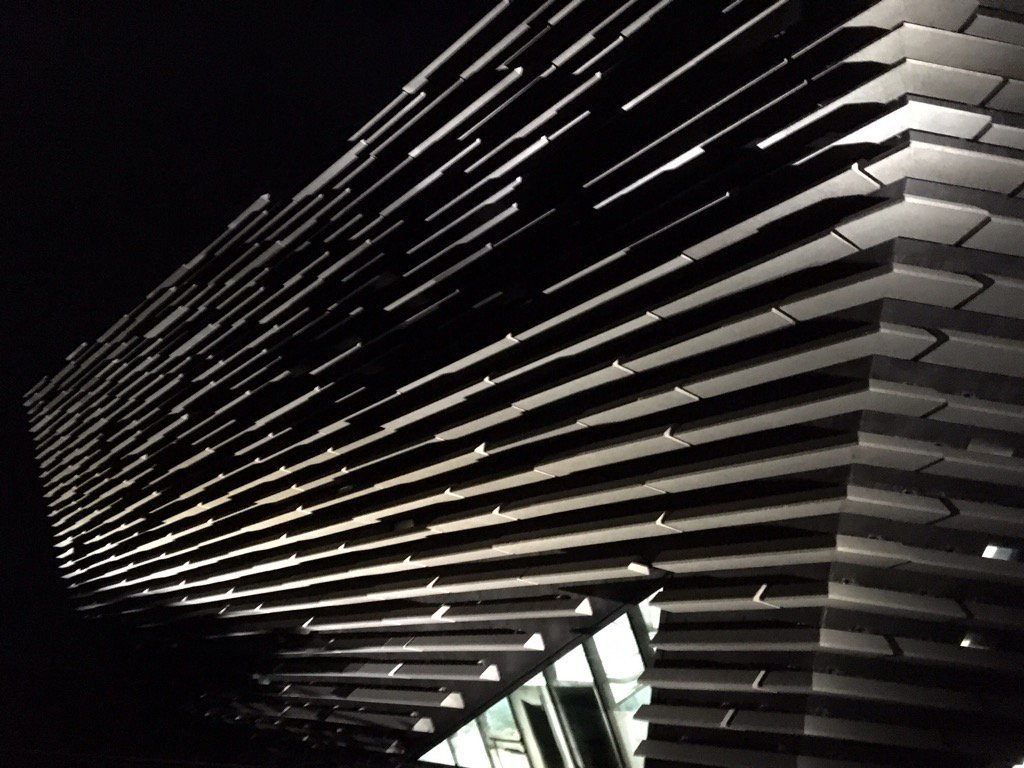 External lighting trials at the V&A.