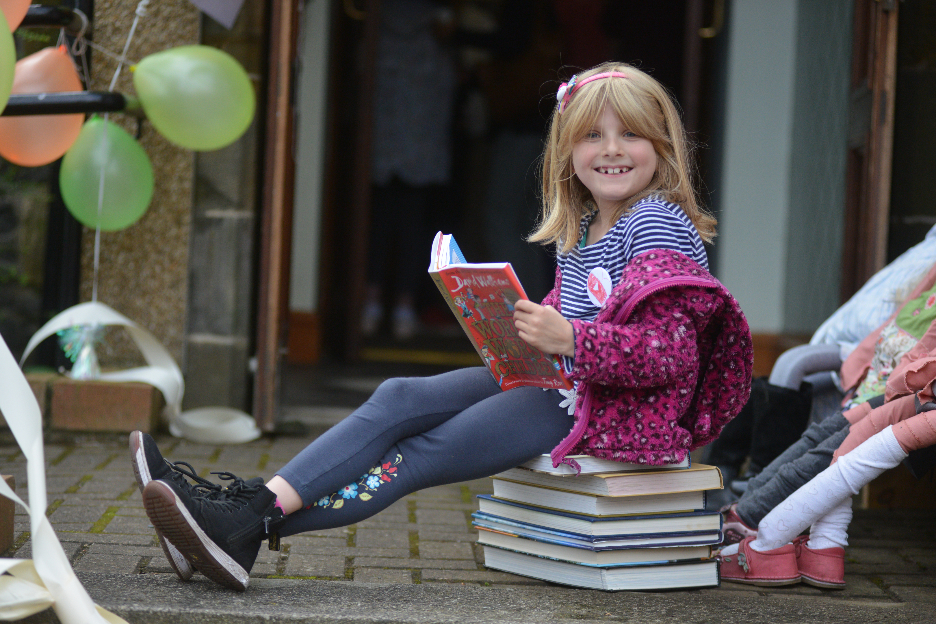 Jessica is happy to see the library back open.