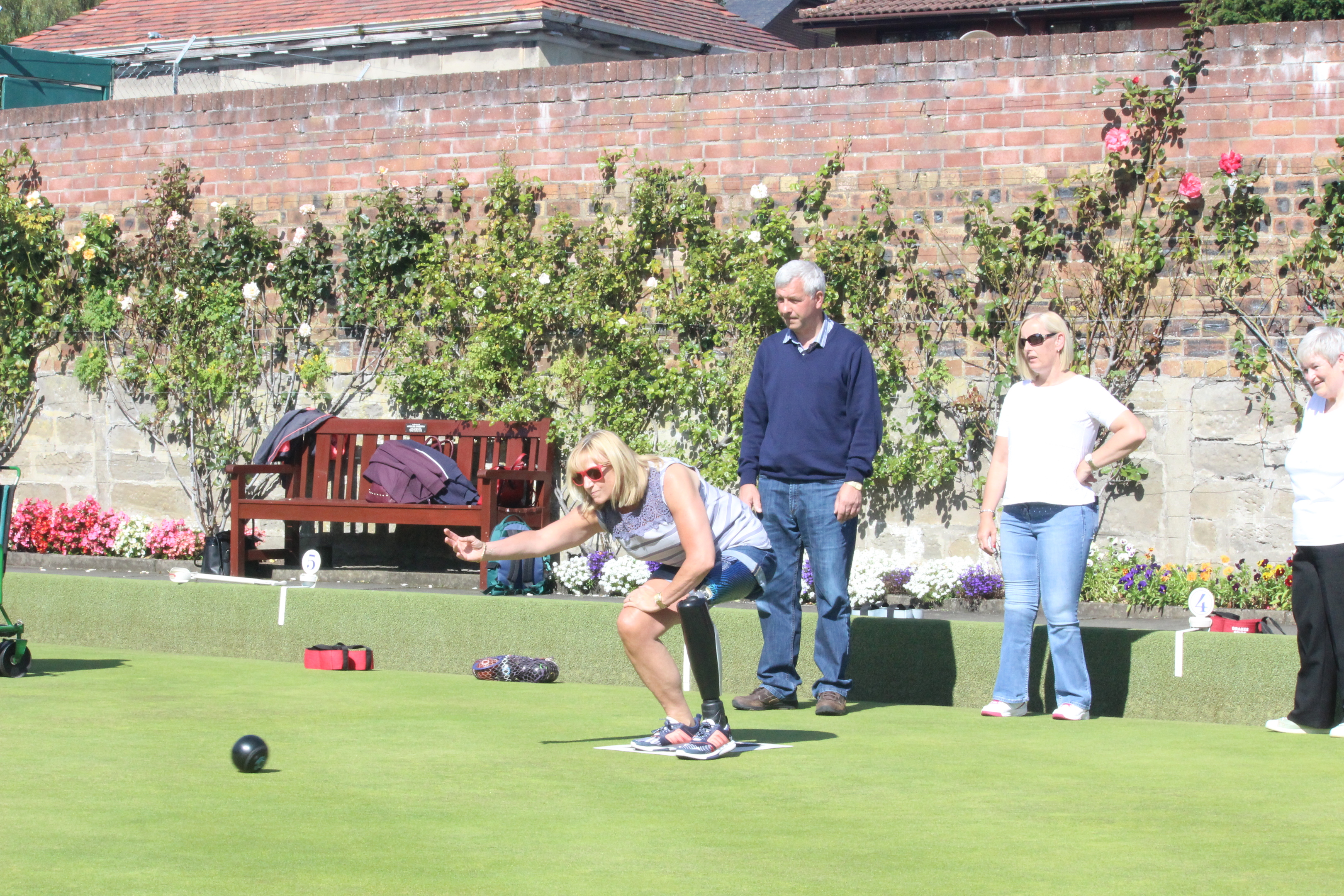 Bob Christe coaches a member of the Finding Your Feet group at Balgay