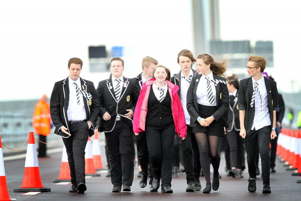 Pupils from Inverkeithing High