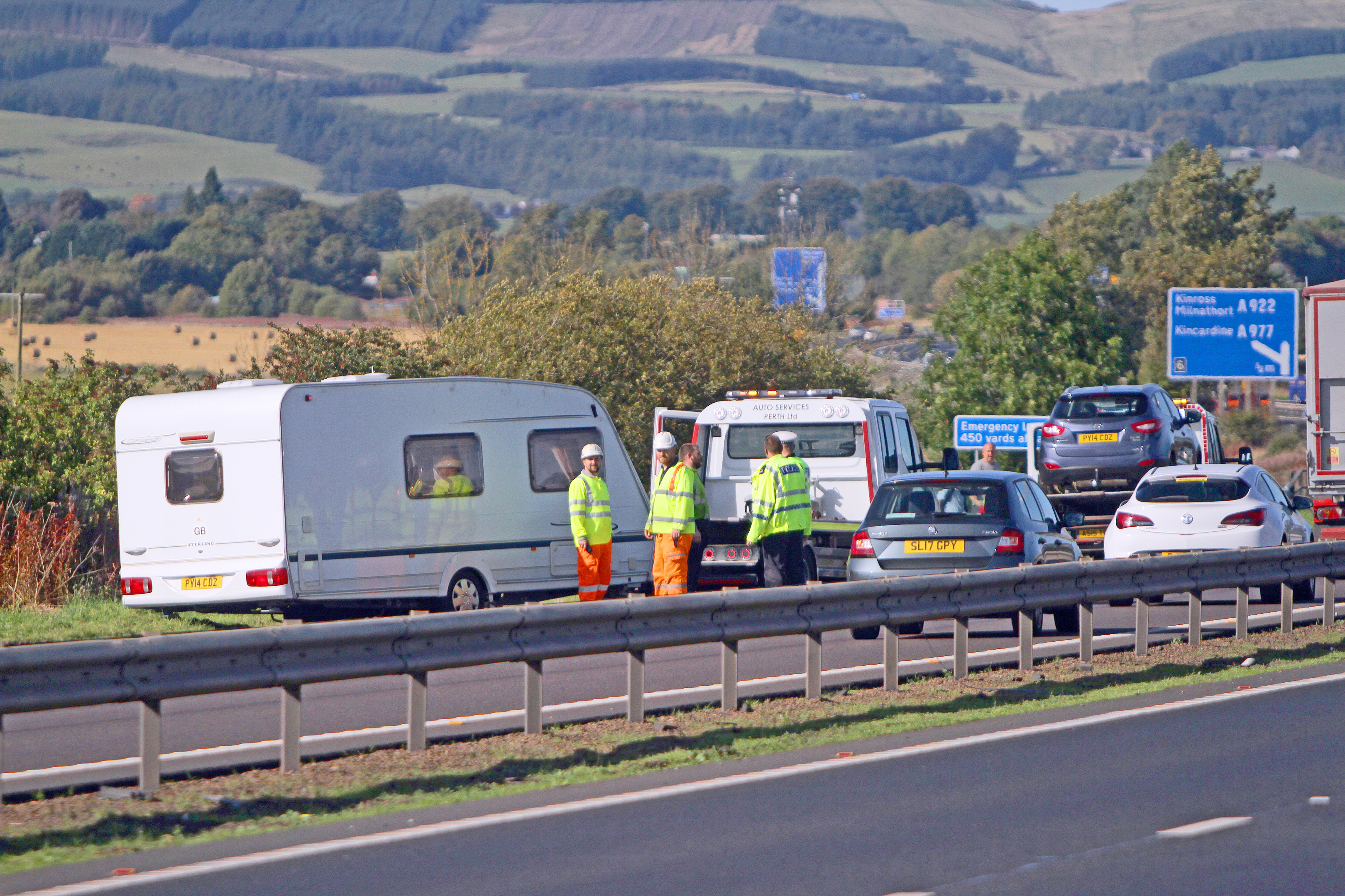 The scene of the M90 incident.