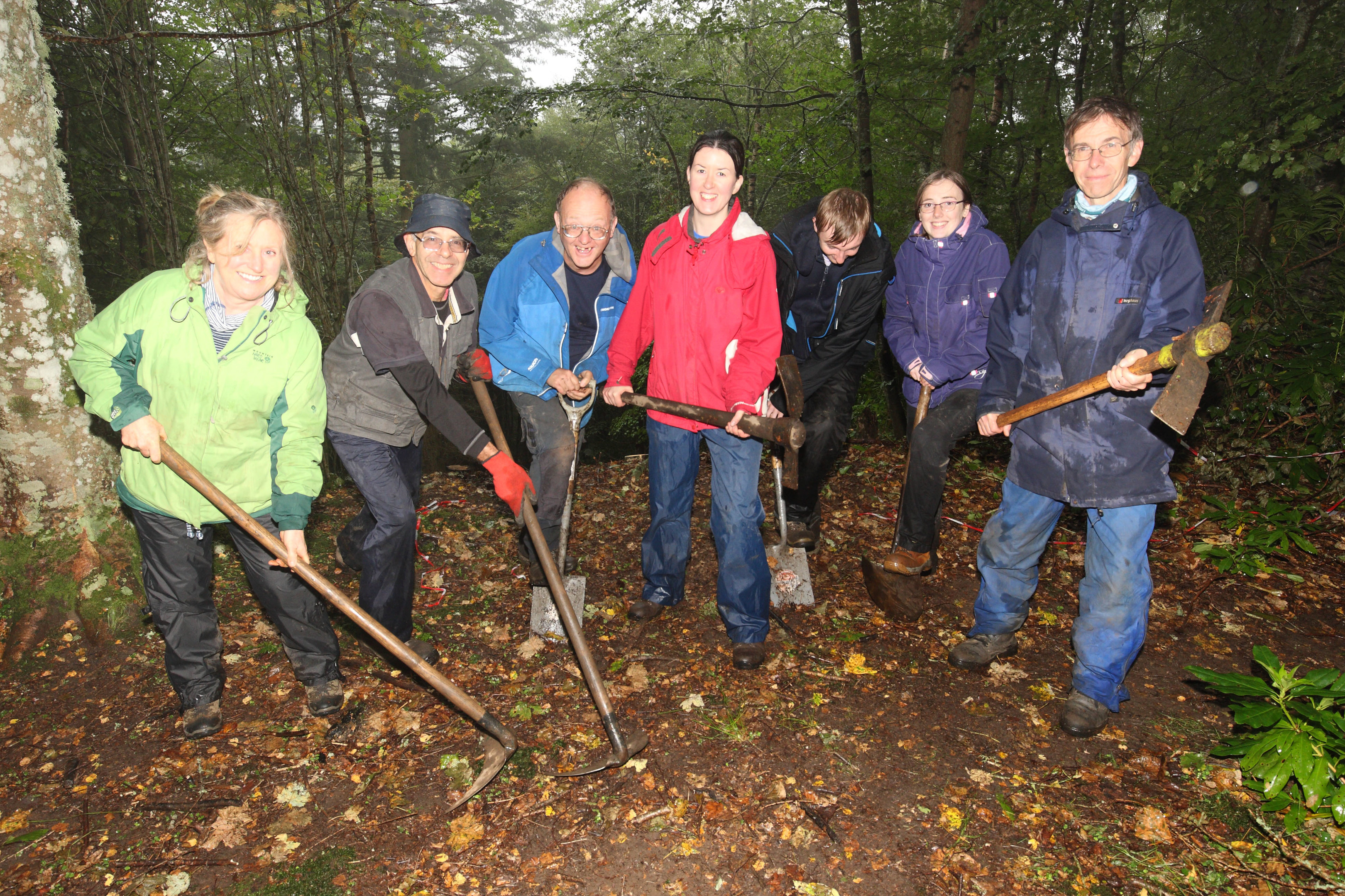 Sarah Malone and volunteers start to excavate on King's Seat Hillfort near Dunkeld: Picture by Phil Hannah