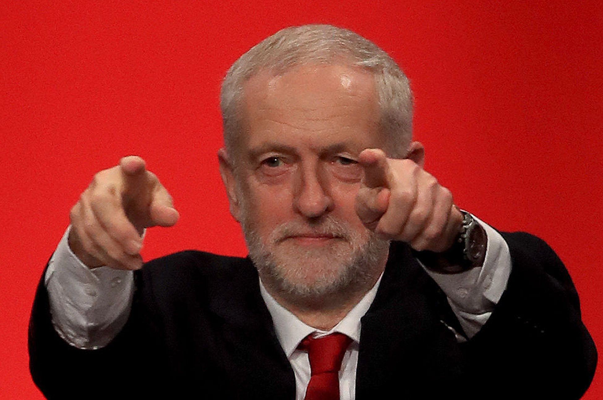 Labour leader Jeremy Corbyn delivers his speech at the Labour Party annual conference in Brighton.