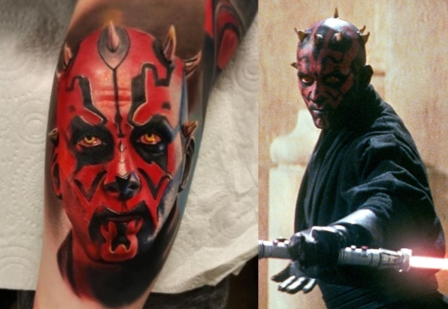 Bart Janus designed the Darth Maul tattoo. 