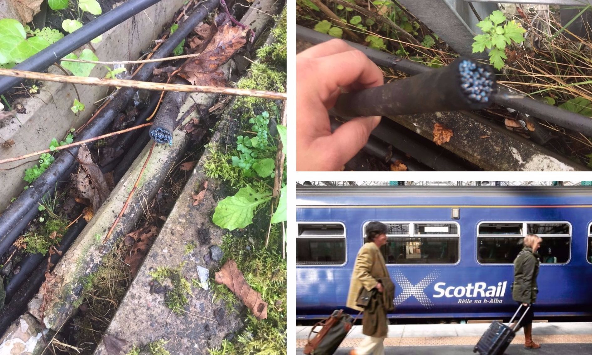 ScotRail shared these photos from the scene of the crime