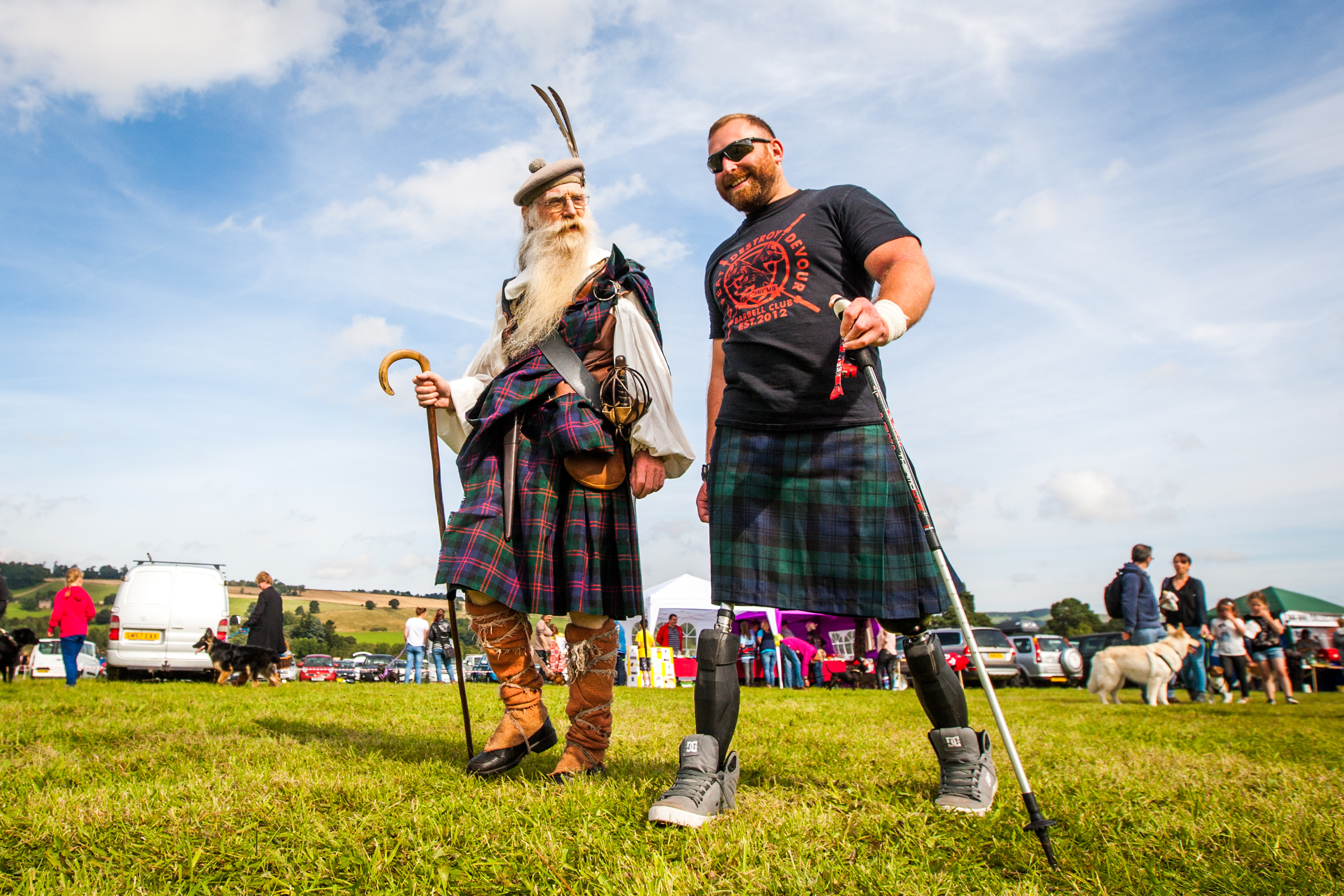 Chieftain Laurence Blair Oliphant and Adaptive Strongman Stevie Richardson.