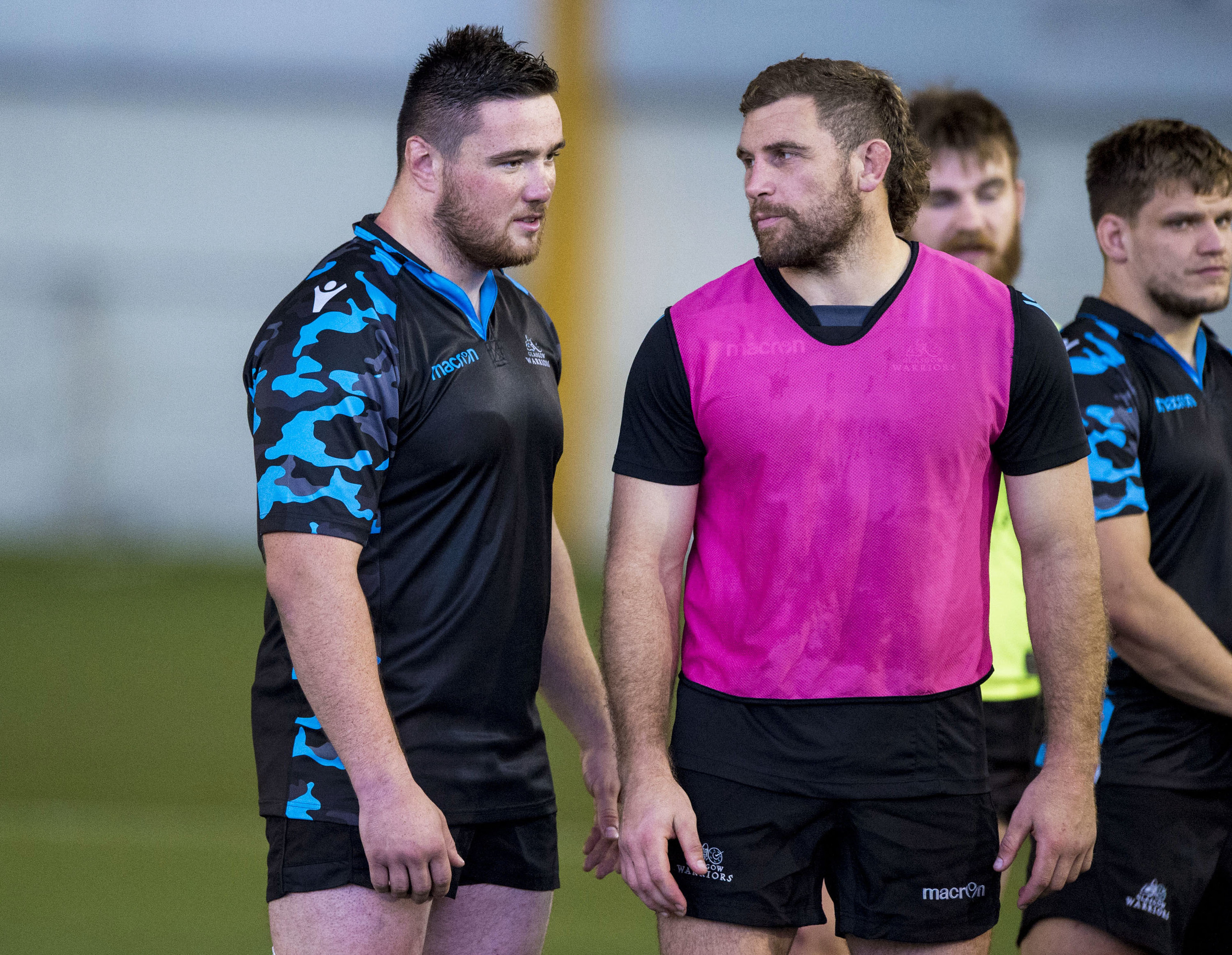 Glasgow Warriors' Zander Fagerson (L) and Callum Gibbins have both been outstanding this season.