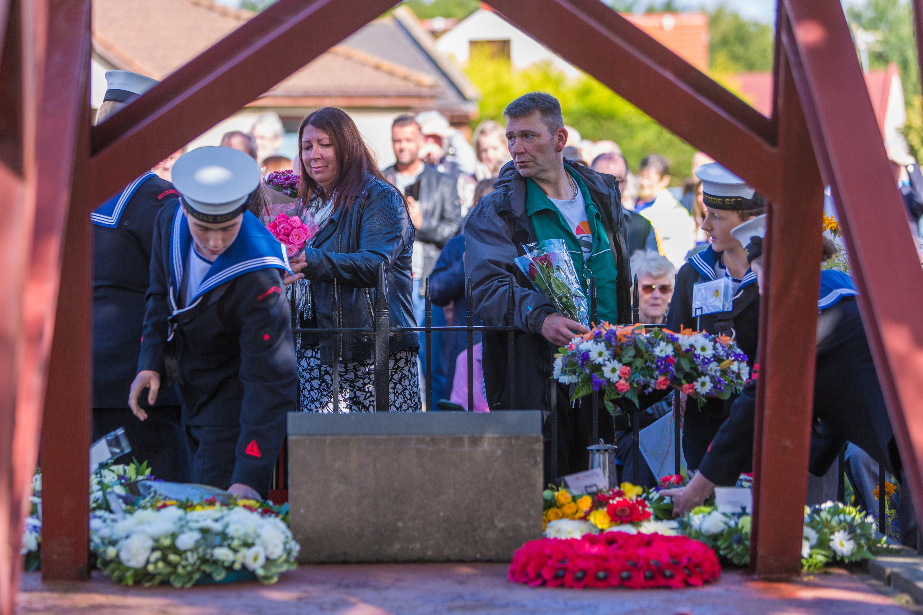 Wreaths were laid 50 years to the day after the Michael Colliery disaster