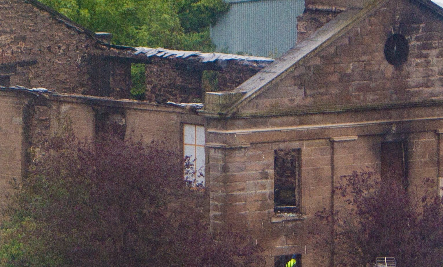 The blaze has left only a shell of a building at Lochee Old Church.