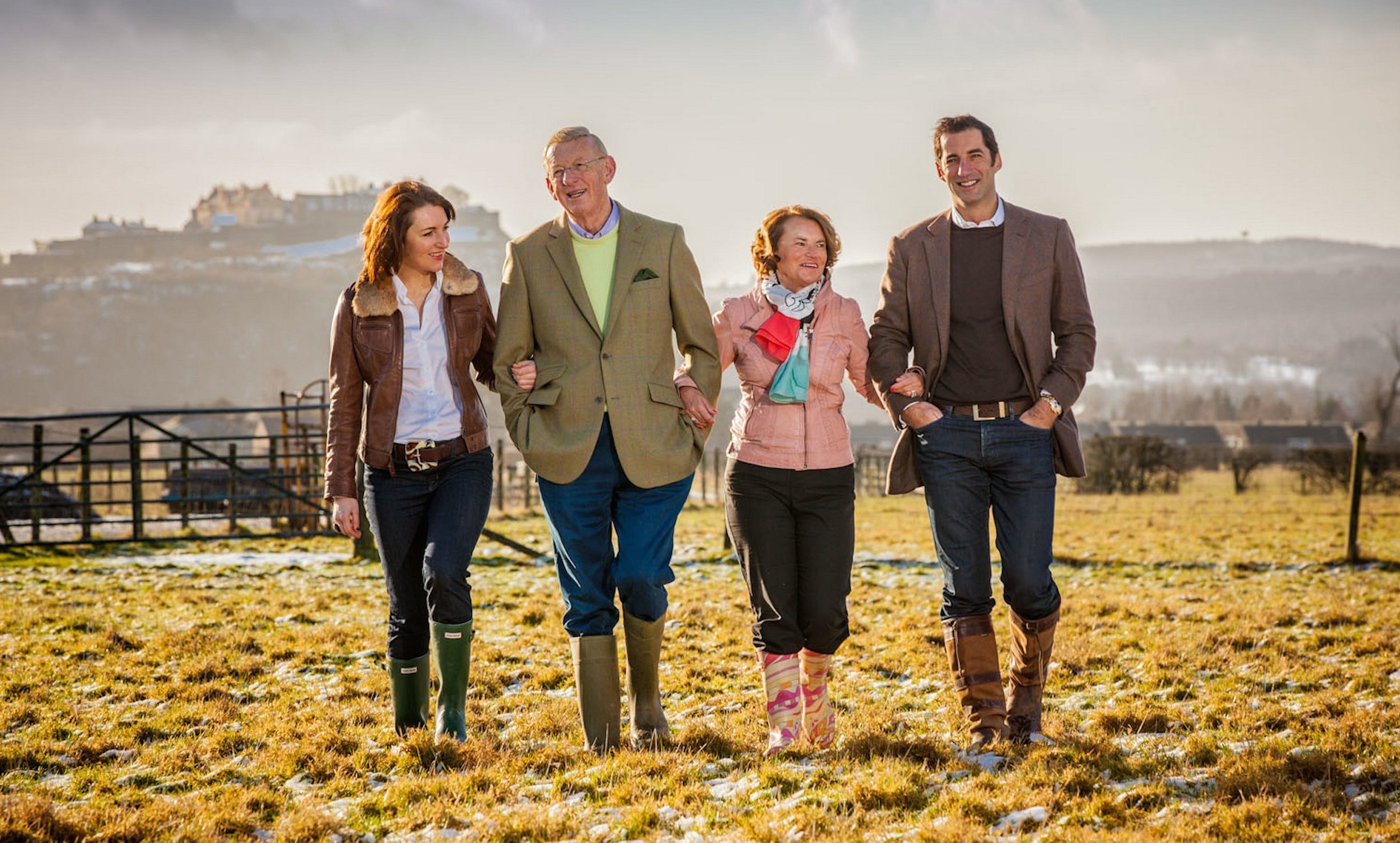 Members of the Graham's family business at the Airthrey Kerse Farm site.