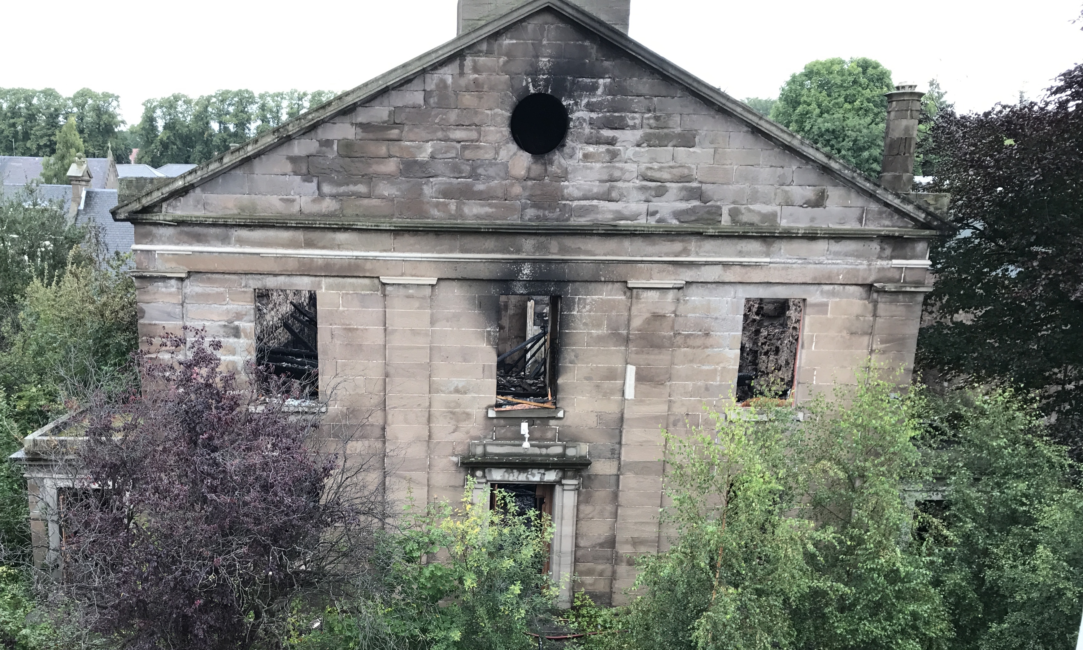 The derelict building suffered major damage in the blaze.