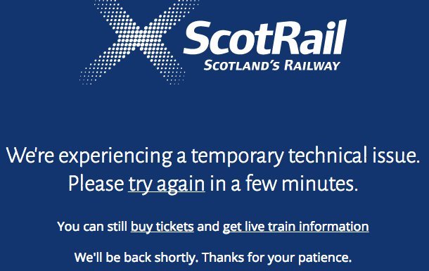 ScotRail experienced technical problems