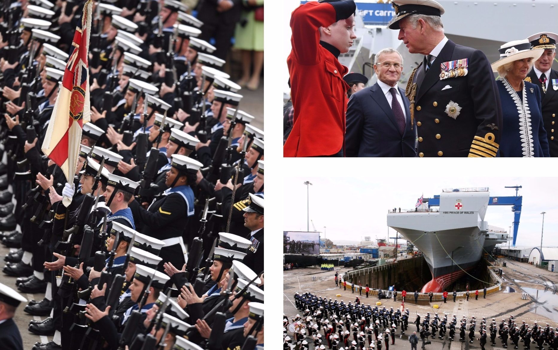 The official naming ceremony of the HMS Prince of Wales.