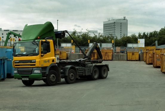 Kirkcaldy's main recycling centre is one of those which takes both household and commercial waste.